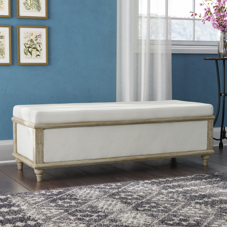 Rosalind Wheeler Avera Upholstered Flip Top Storage Bench & Reviews